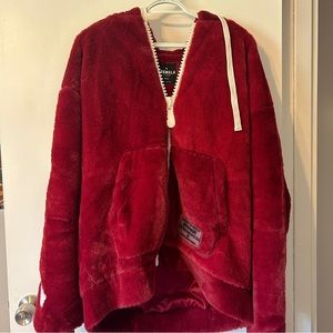 YoungLA Red Iconic Zip Up Jacket